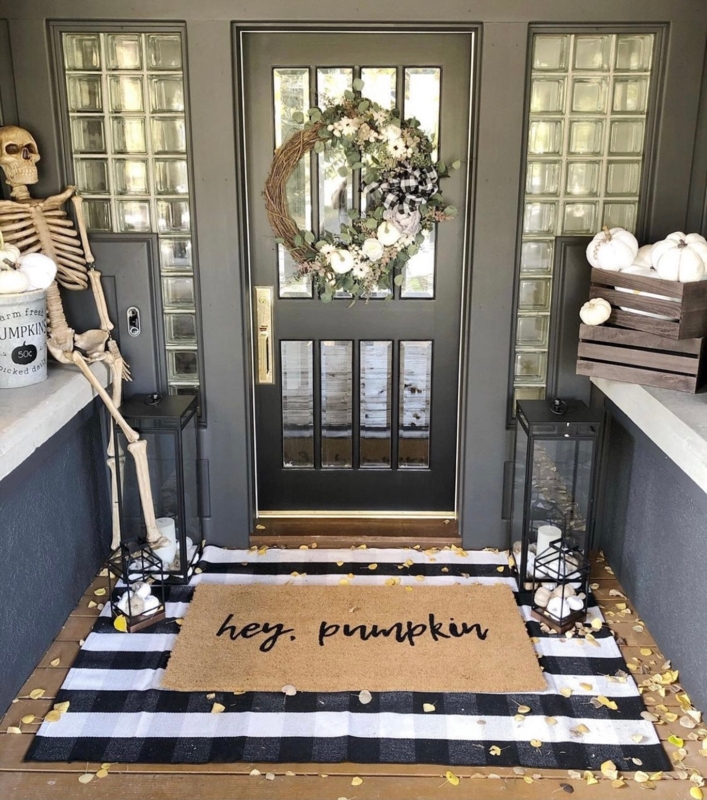 Doormat Hey Pumpkin Layered Look Modern Farmhouse Fall Entryway