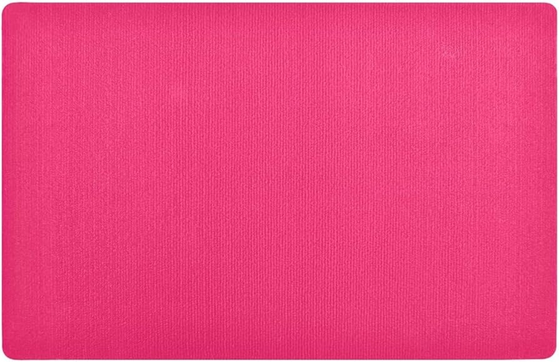 Doormat Hot Pink Ribbed Texture Rounded Corners Modern Bold Entry