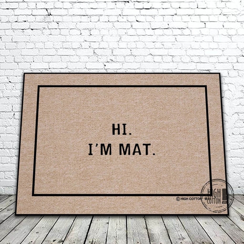 Doormat Humorous Pun Black Border Frame Design Idea