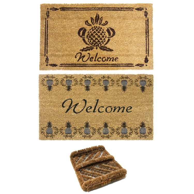 Doormat Kit with Pineapple Motif and Boot Scraper.