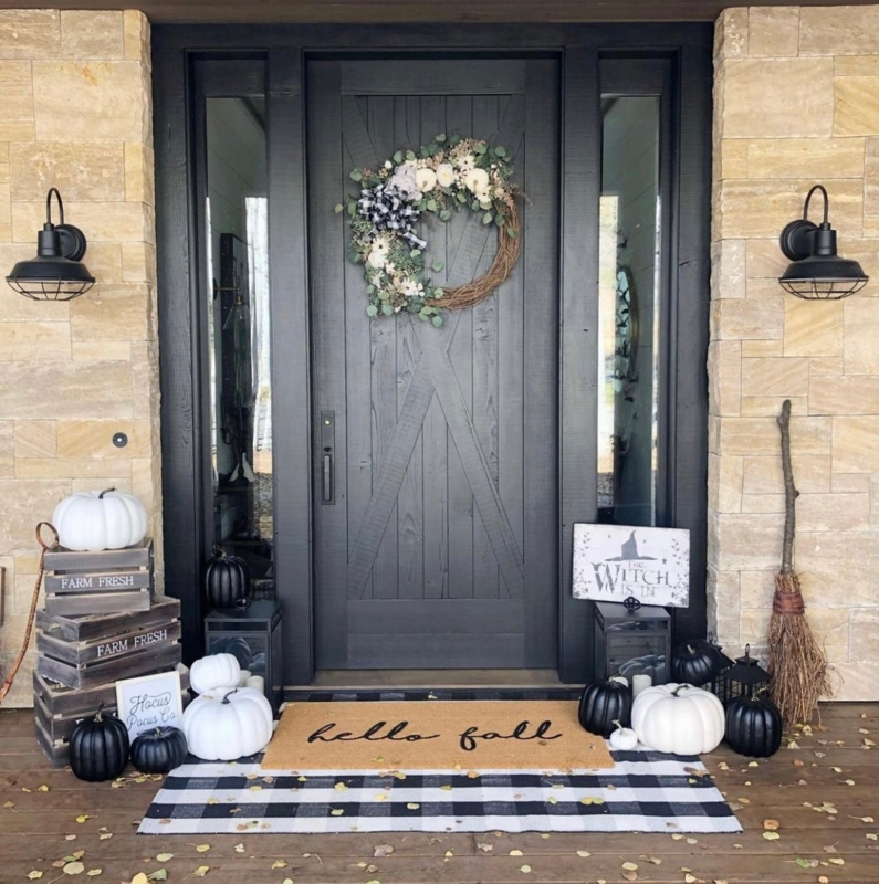 Doormat Layered Look Buffalo Check Script Lettering Farmhouse Porch