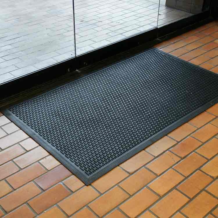 Doormat Linear Texture Rubber Industrial Scraper Mat