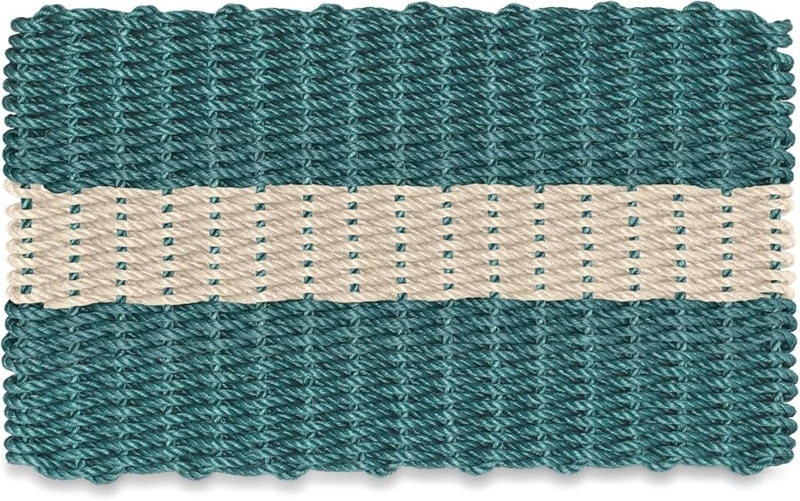 Doormat Lobster Rope Construction Dark Green Stripe Outdoor Mat