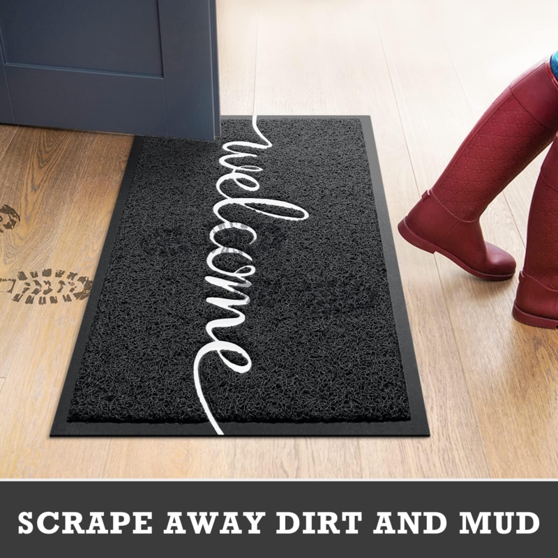 Doormat Loopy Texture Cursive Script High Contrast