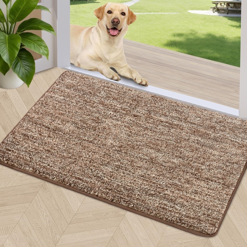Doormat Low Profile Speckled Brown Indoor Rug
