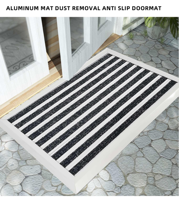 Doormat Modern Industrial Entrance Mat With Aluminum Frame