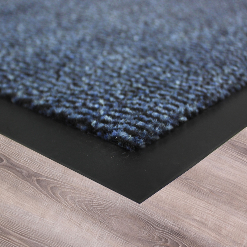 Doormat Mottled Pattern Ribbed Texture Anti Slip Vinyl Backed Rug