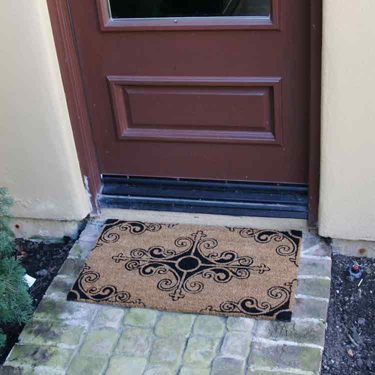 Doormat Ornate French Country Scrolling Pattern Coir