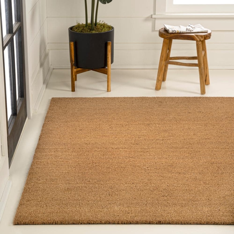 Doormat Oversized Natural Coir Light Brown 4x6