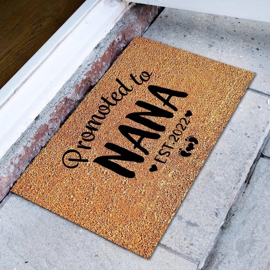 Doormat Personalized Text Baby Footprint Graphics Coir