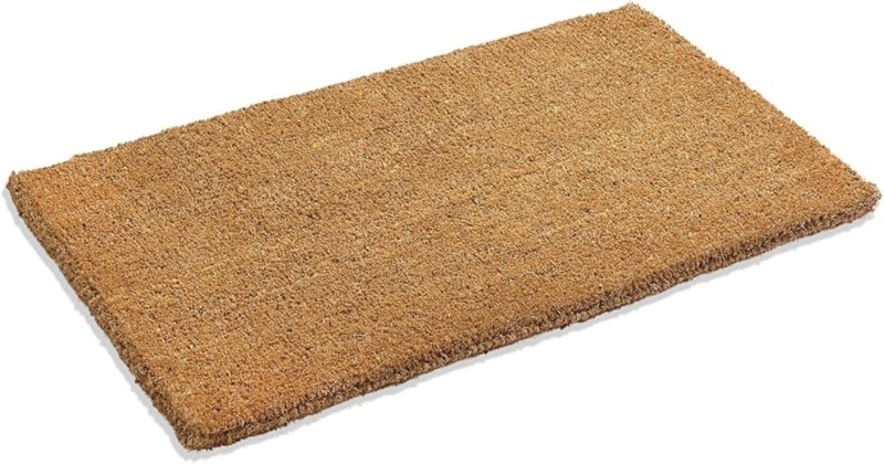 Doormat Plain Brown Outdoor Welcome Mat Bristly Surface Thick Profile
