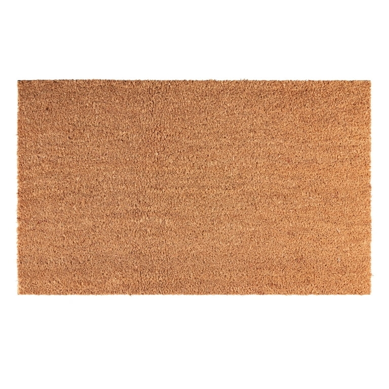 Doormat Plain Natural Coir Fiber Low Pile