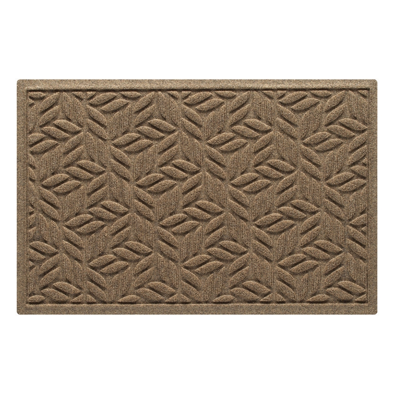 Doormat Raised Canopy Pattern Camel Leaf Design Botanical