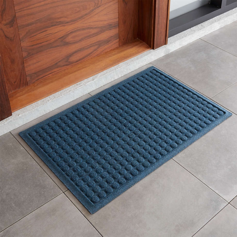 Doormat Raised Dots Texture Navy Blue Raised Dot Entryway Rug
