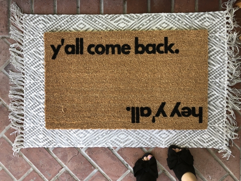 Doormat Reversible Greeting Outdoor Mat Textured Entryway Rug