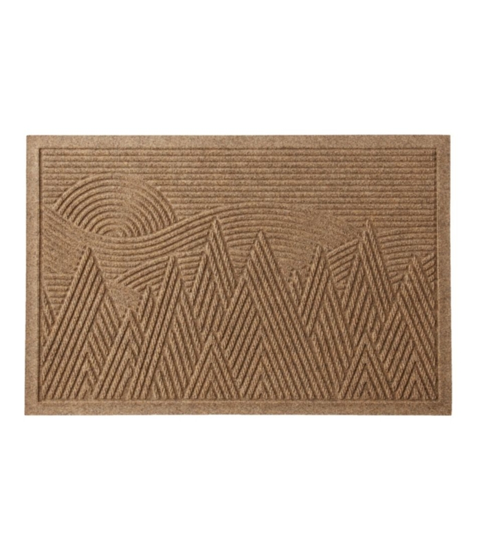 Doormat Ribbed Lines Texture Camel Earthy Tones Welcome Mat