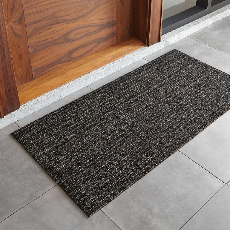 Doormat Ribbed Surface Low Profile Striped Pattern Minimalist