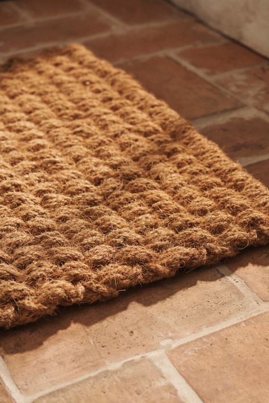 Doormat Rustic Jumbo Weave Thick Coir Braided Construction Tactile