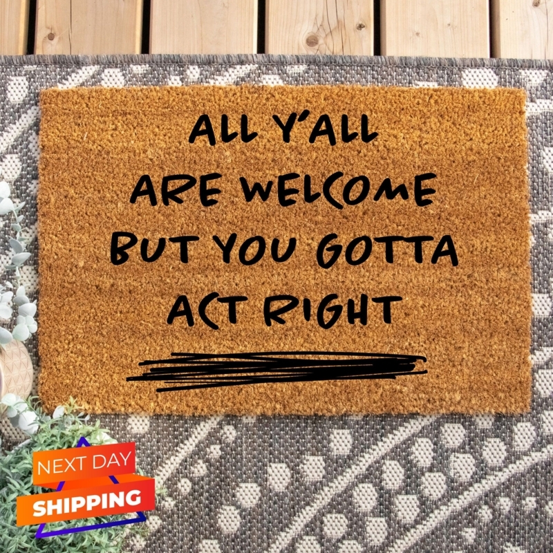 Doormat Sarcastic Welcome Mat Decor Rustic Coir Entryway Mat