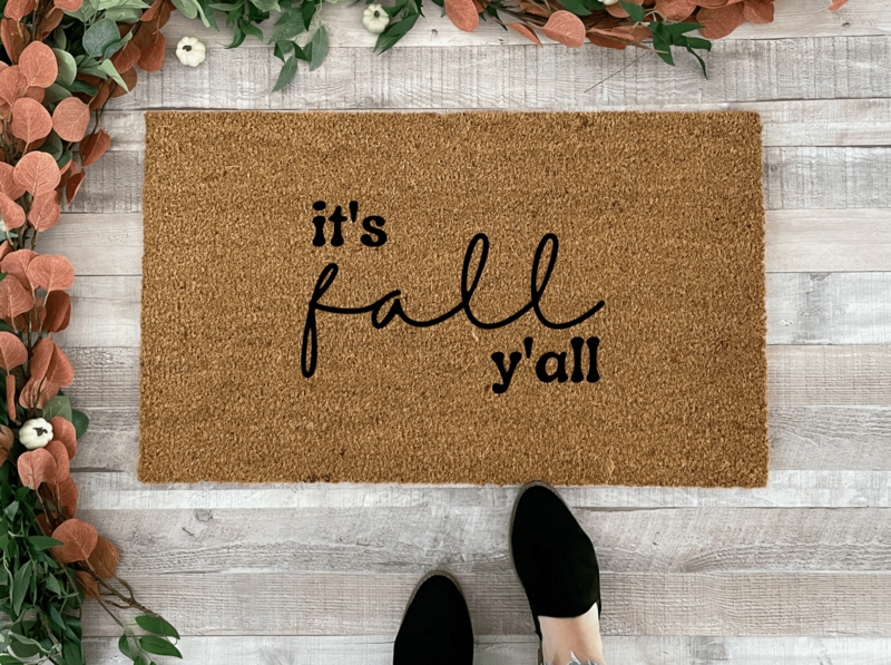 Doormat Seasonal Theme Coir Mat for Fall Porch Decor Ideas