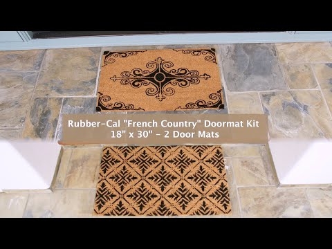 Doormat Set Natural Coir Contrasting Patterns Kit