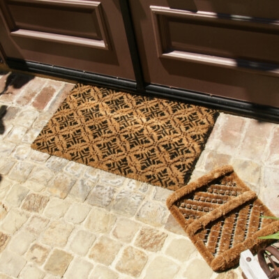 Doormat Set Natural Fiber Boot Scraper Attachment