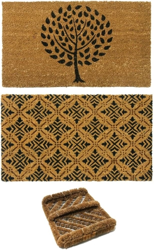 Doormat Set with Boot Scraper Tool, Coir Bristles