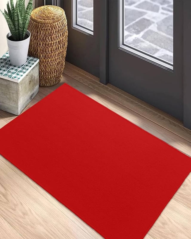 Doormat Ultra Thin Profile Solid Color Smooth Texture Minimalist