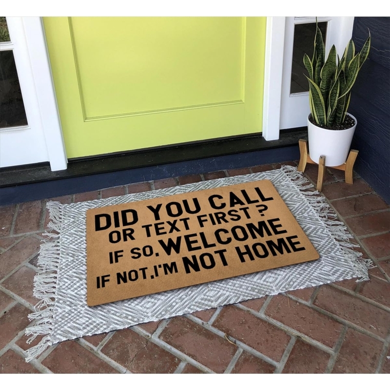 Doormat Vibrant Green Front Door Inspiration Layered Porch Mat