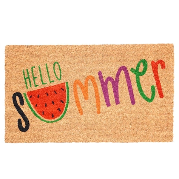 Doormat Watermelon Graphic Seasonal Coir with Multi Colored Text