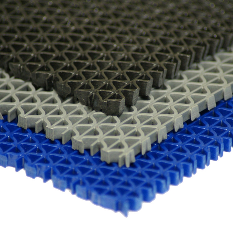 Doormat Wavy S Grip Pattern Drainage Openings Heavy Duty Utility