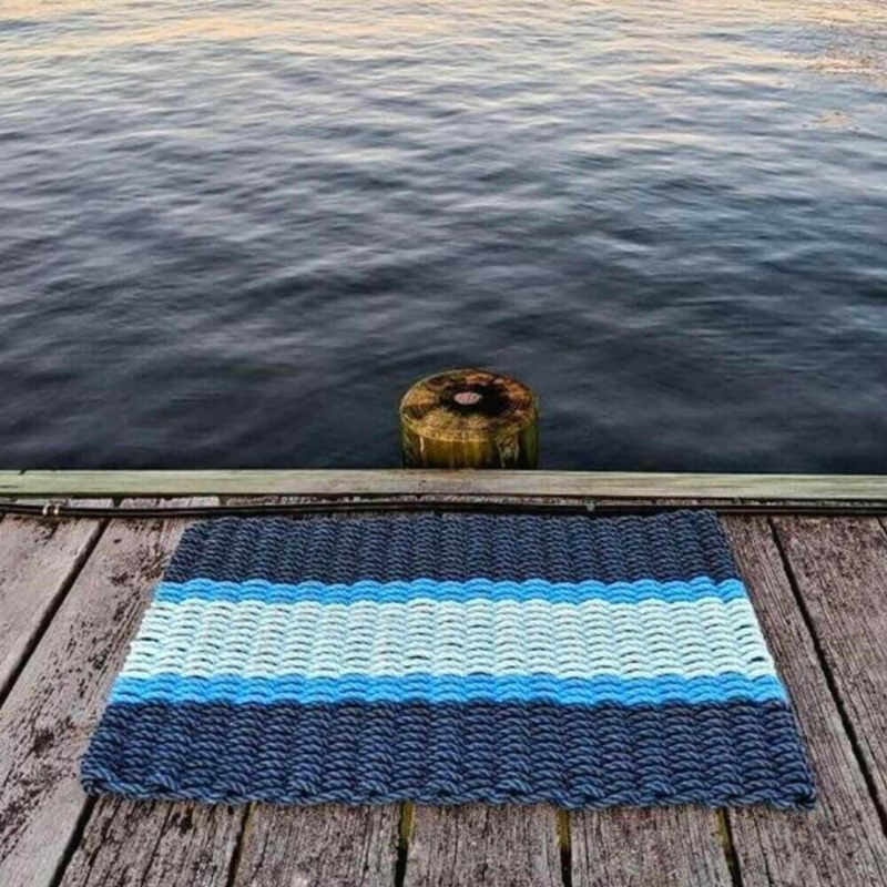 Doormat Woven Nautical Rope Design Stripes Nautical Rope Doormat