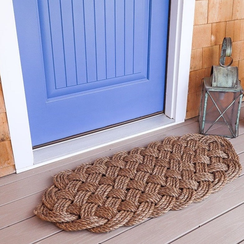 Doormat Woven Rope Nautical Style Heavy Texture Coastal Cottage