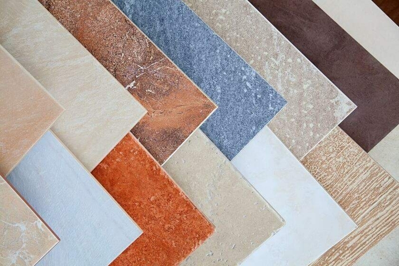 Earthy Stone Tile Palette: Rustic Terracotta and Varied Textures
