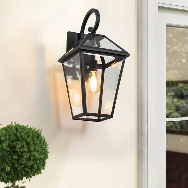 Exterior Wall Sconce Tapered Silhouette Clear Glass Traditional