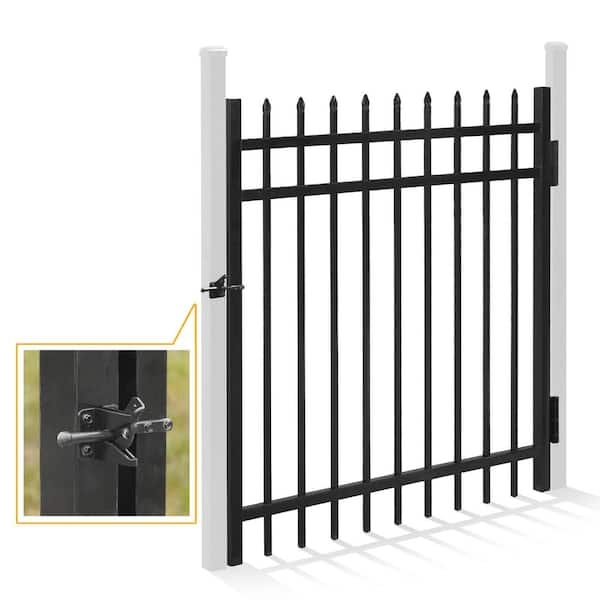 Fence Gate Pointed Pinnacle Top Gravity Latch Secure Entry