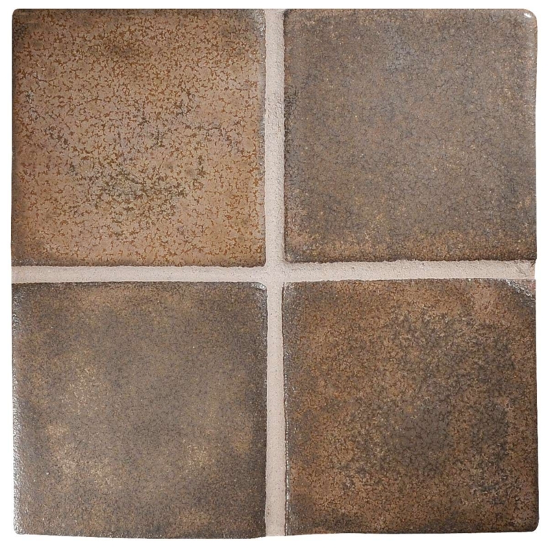 Field Tile Matte Brown Mottled Glaze Ceramic Square Grounded Earthy