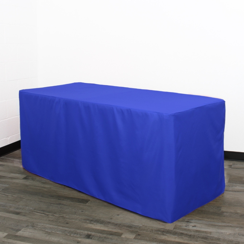 Fitted Tablecloth Royal Blue Rectangular Full Coverage Polyester