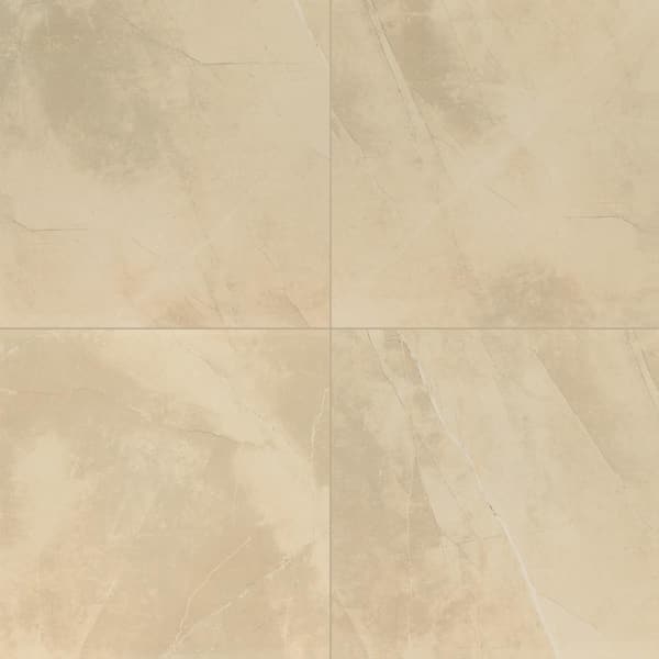 Floor And Wall Tile Cream Marble Veining Polished Square Format
