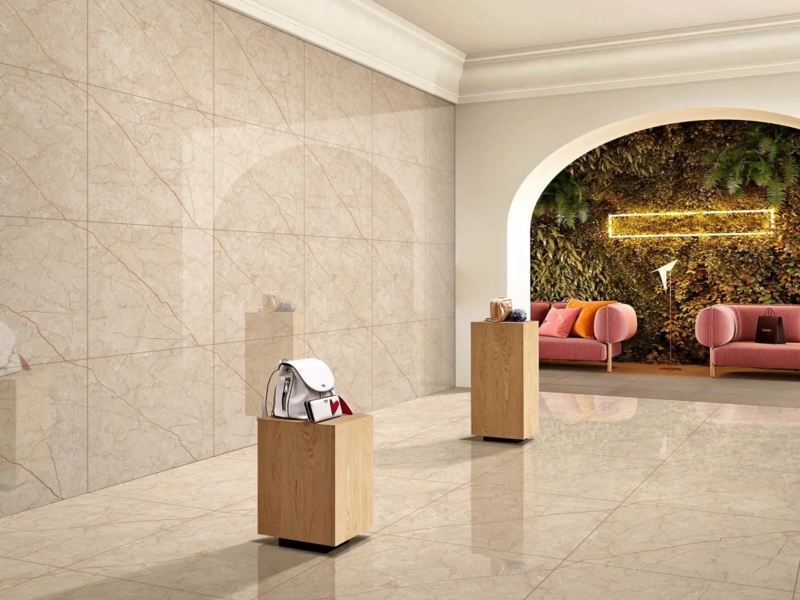 Floor And Wall Tile Large Format Marble Veining Polished Contemporary