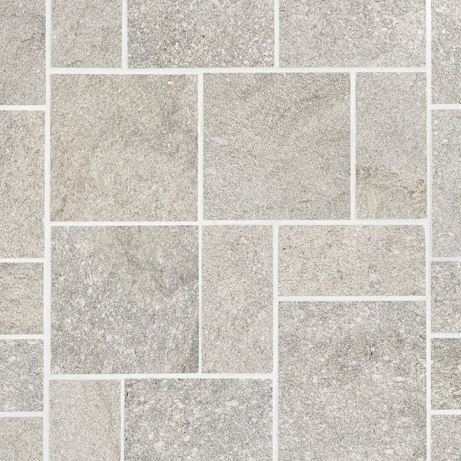 Floor And Wall Tile: Matte Slate Gray Mixed Pattern Porcelain