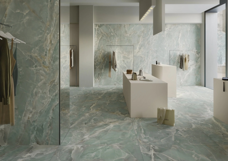 Floor And Wall Tile Onyx Look Polished Large Format Luxury Minimalist