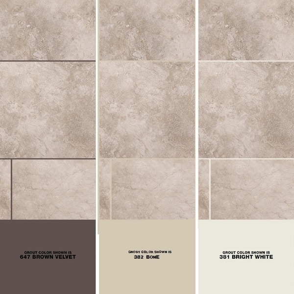 Floor And Wall Tile: Rectified Porcelain Stone Look Grout Options