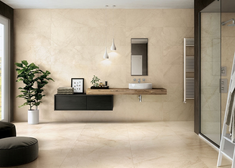 Floor And Wall Tile Seamless Transition Matte Large Format Minimalist