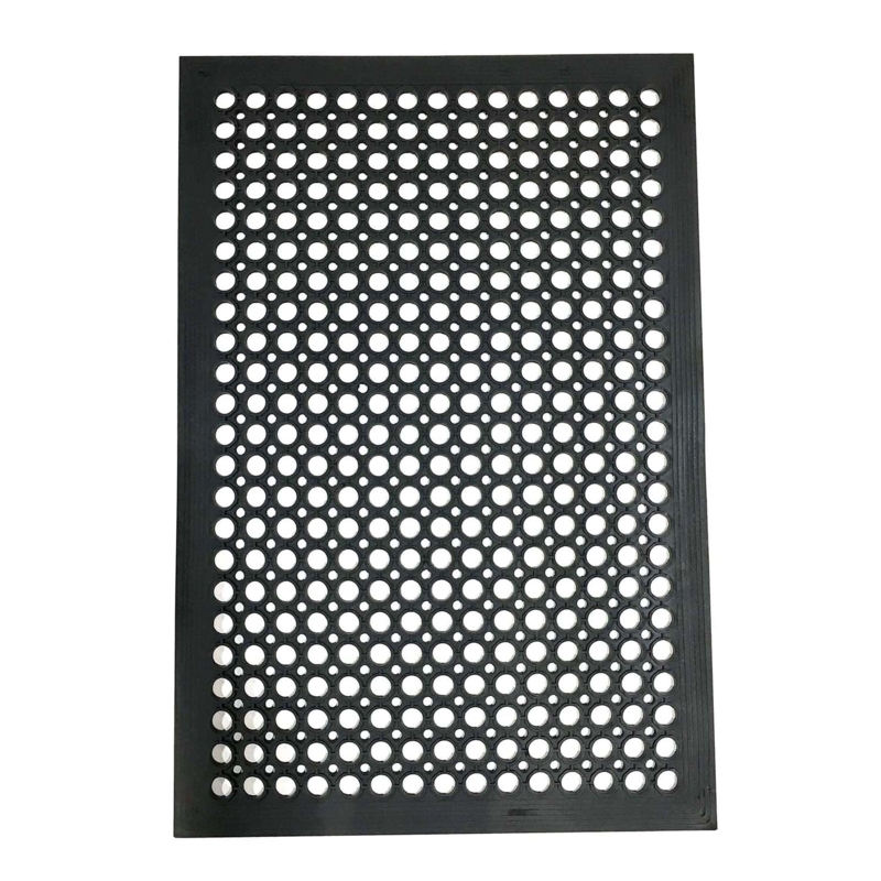 Floor Mat Perforated Grid Drainage Holes Solid Border