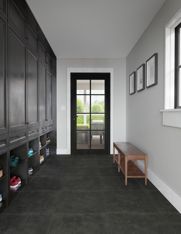 Floor Tile: 24x24 Scale, Square Stone Look Floor Tiles, Matte, Large Format