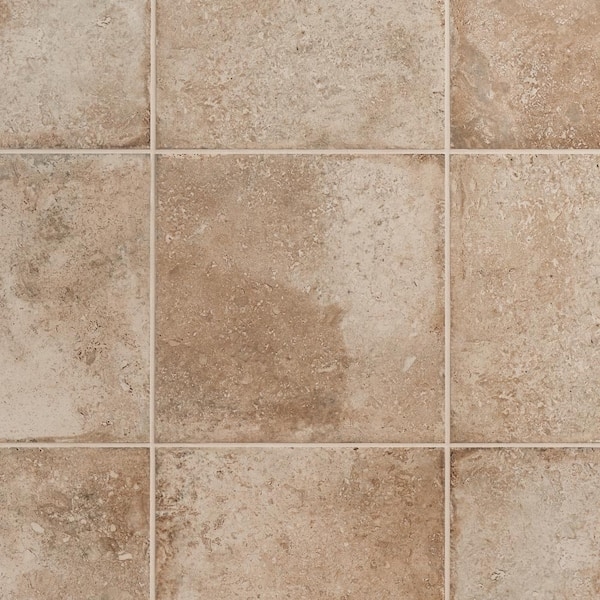 Floor Tile Beige Pitted Surface Weathered Texture Rustic Porcelain