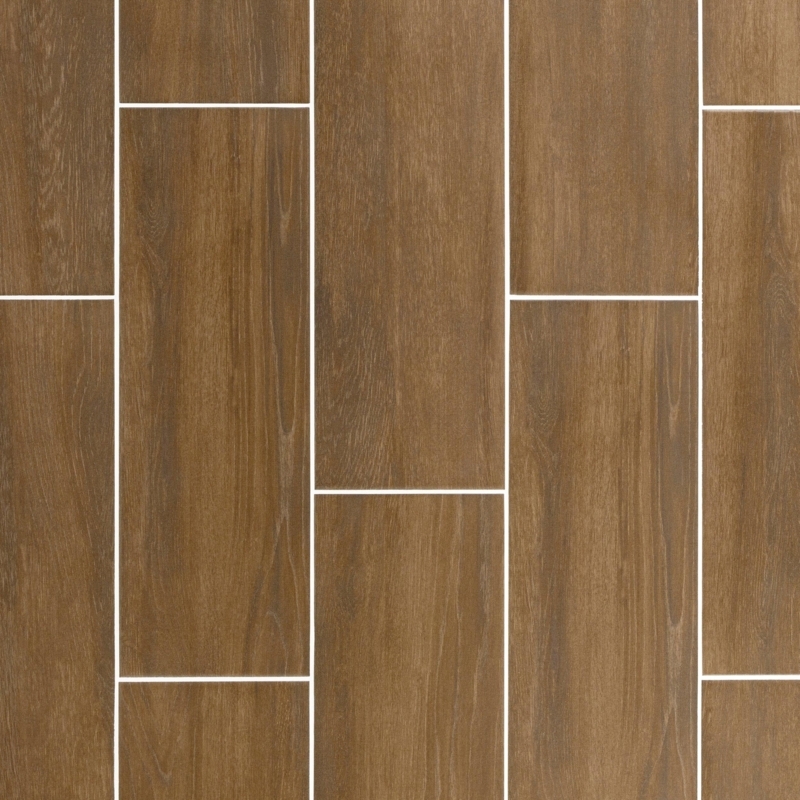 Floor Tile Ceramic Wood Plank Kona Matte Finish Natural Grain