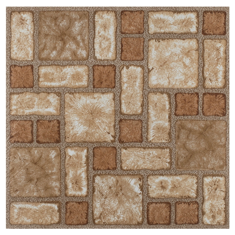 Floor Tile Cobblestone Mosaic Multi Tonal Brown Rustic Earthy Tone