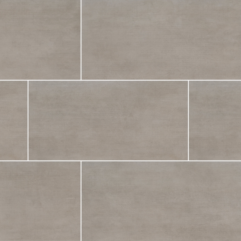Floor Tile Concrete Look Staggered Layout Matte Large Format